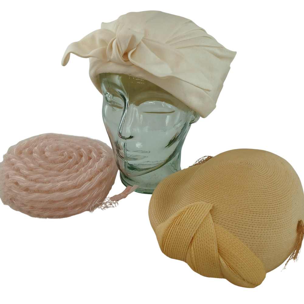 Vintage Mid Century Ladies Hat Lot of 3 Valerie Modes Dress Hats 1950s 60s
